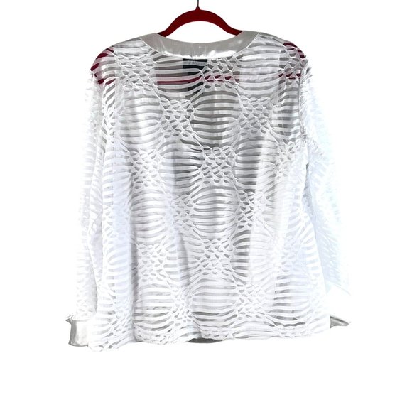 K Woman Collection 2-Piece Zipper Jacket and Tank Top Size 20W White - Picture 4 of 14